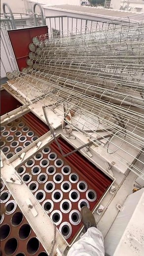 Inside an Industrial Dust Collection System Filter Maintenance #dustcollection#industrialfiltration