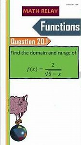 DAY 141 MATHRELAY challenge; Solution to yesterday's problem! Topic: Functions