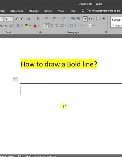 How to draw bold line in ms word #word #keyword #shorts
