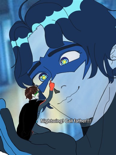 Damian Wayne Shrinks in Richard Grayson's Hands