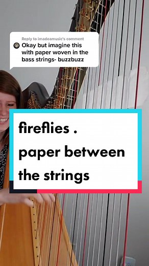Playing 'Fireflies' on a Harp with Sound Effects - Funny Reaction