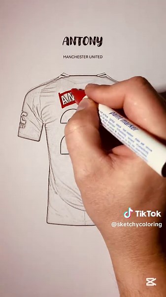 Coloring Manchester United Jersey with Antony's Design