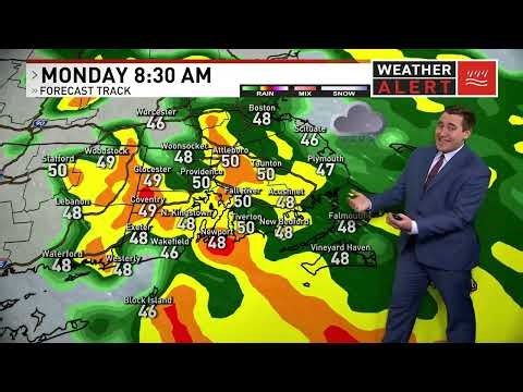 Potent system brings heavy rain and high winds to Southern New England Monday