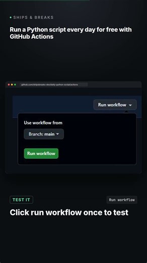 Run a Python script every day for free with GitHub Actions