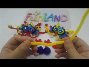 How to make a pipe cleaner dragon//Chinese lunar new year crafts/pipe cleaner crafts/Tutorial