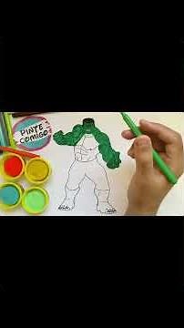 DESENHO HULK | Colorindo o Super Herói Hulk da Marvel Avengers Comics Quadrinhos para Crianças