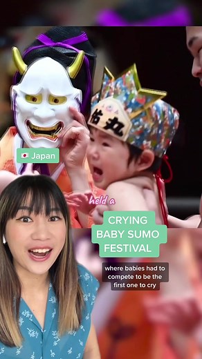 Cute Japanese Baby Sumo Wrestling Competition