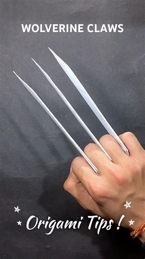 REALISTIC PAPER WOLVERINE CLAWS ORIGAMI | COOL ORIGAMI WOLVERINE CLAWS X-MEN | EASY DIY PAPER CLAWS