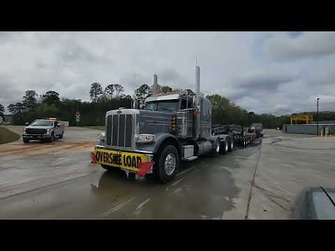 Backing Up A Cozad 80 Ton 13 Axle Steerable Trailer