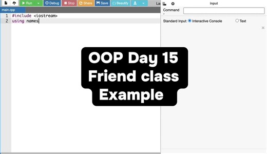 OOP day 15 practice session 📚📝👨‍💻 friend class 👨‍💻📝📚 #objectorientedprogramming #oop #computerscience #programming #helloworld_275