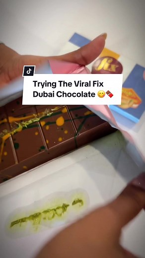 Trying The Viral Fix Dubai Chocolate 😋🍫 - Taste Test Review