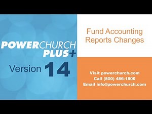 Version 14 - Report Changes in Fund Accounting