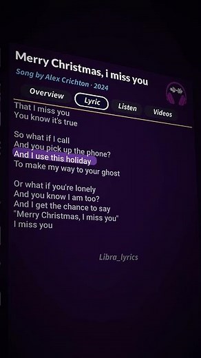 Merry christmas, i miss you❤️🎧 #lyrics #lyricvideo #merrychristmasimissyou #songlyrics #fyp