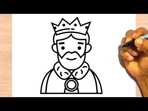 How to Draw a KING easy - Drawing Step by Step