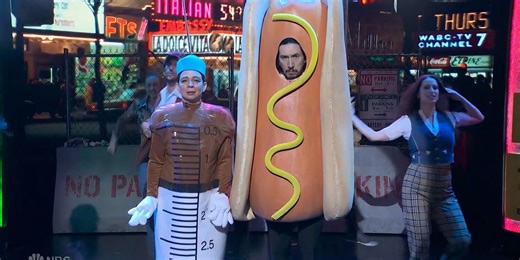 Adam Driver Is a Singing Hot Dog in a Trippy John Mulaney Musical That Would Put a Victorian Child Into a Coma on 'SNL50'