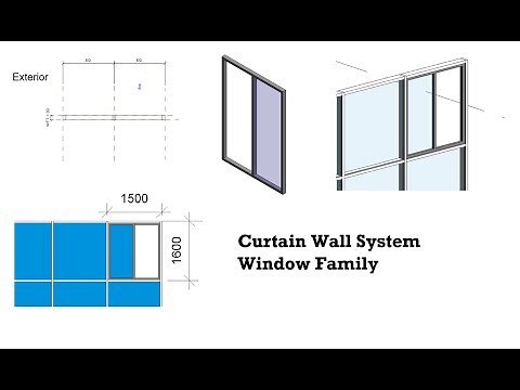 Curtain Wall - window family Revit Tutorial