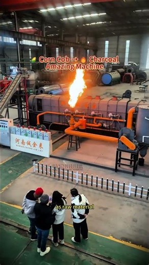 Automatic Corn Cob Charcoal Making Machine | Full #charcoalmachine