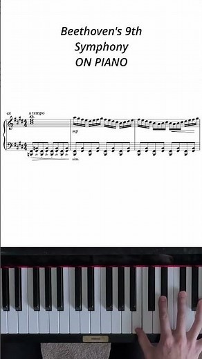 Beethoven Symphony ON PIANO Ode to Joy