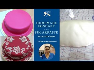 Homemade Fondant Recipe | Easy Sugar Paste by Veena Azmanov