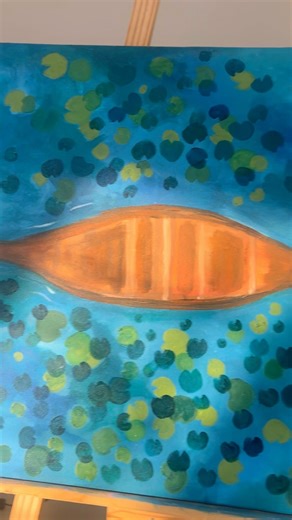 How to paint lily pads | easy painting hacks | painting for beginners | acrylic paintings #oilpaint