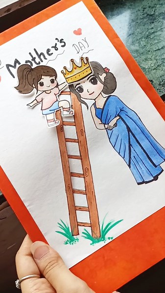 Mother's day card diy 😀💖 #ytshorts #diy #cards