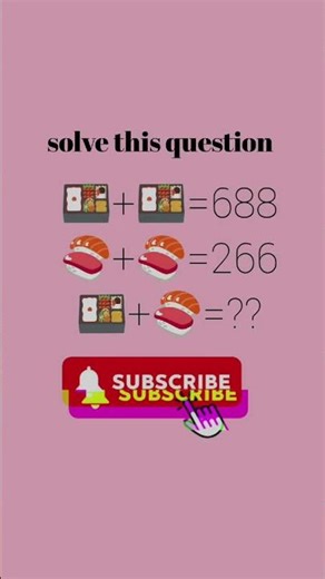 🧠 Can You Solve This Sushi Puzzle? 🍣 | Only Genius Can Answer! 😲#shorts #funmath