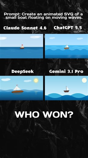 SVG Test | Claude vs ChatGPT vs DeepSeek vs Gemini #aicoding #claude #deepseek #chatgpt #geminiai