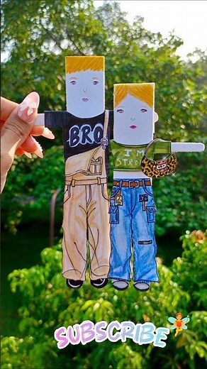 Let’s dress up our PaperDolls in cool street style today 👖#shorts#paperdoll#doll#paper#barbiedressup