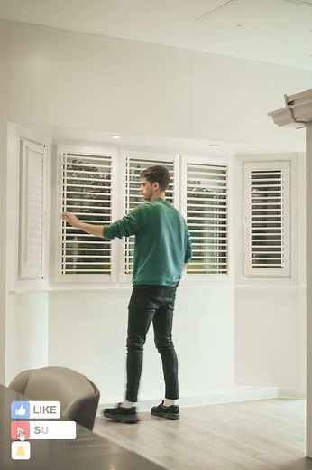 Perfect Fit Shutters Lite Install Transforms Your Bay Windows | #diyhomedecor #windowblinds