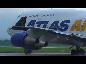 Atlas air Boeing 747 takeoff | Powerful Cargo Jet Departure in HD | Real Engine Sound 🔊