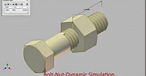 Bolt-Nut-Dynamic Simulation-Autodesk Inventor 2012 (with caption and audio narration)