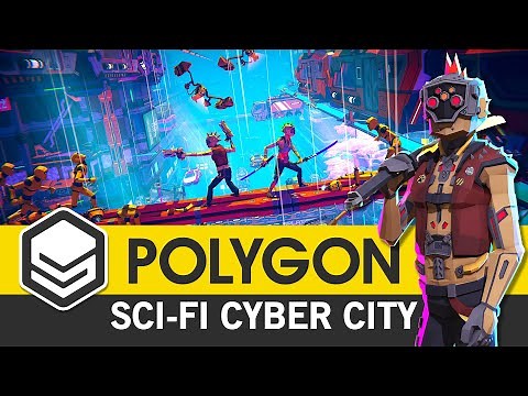 POLYGON Sci-Fi Cyber City - (Trailer) 3D Low Poly Art for Games by #SyntyStudios