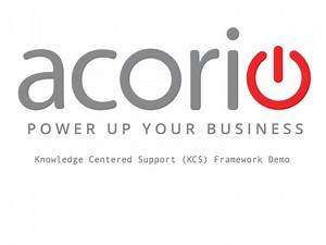 Acorio Knowledge Centered Support (KCS) Framework