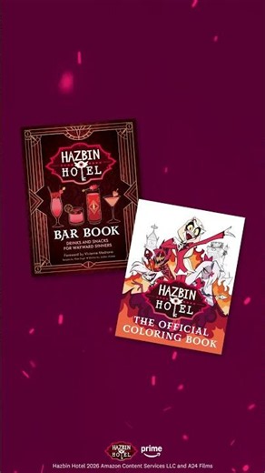 The Hazbin Hotel: Bar Book and Hazbin Hotel: The Official Coloring Book are finally here! 📖🍸
