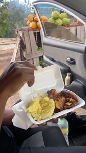 Still on my top 5 best road side food. Roast Breadfruit and Jerk Chicken. 😍 What do you prefer? | Streets of Jamaica