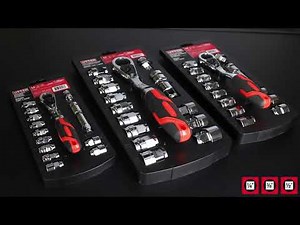 URREA GO-THROUGH SOCKET SET AND ACCESSORIES.