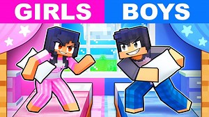 【Aphmau】女孩vs男孩在Minecraft过夜