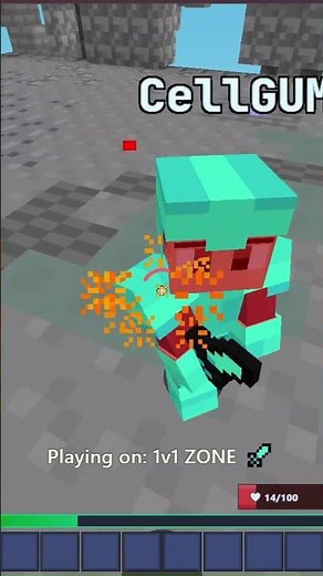 PVP a mobile player #bloxd #minecraft #bloxdio #pvp