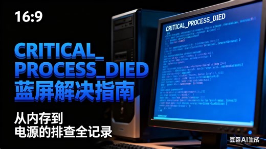 windows蓝屏CRITICAL_PROCESS_DIED的解决方法