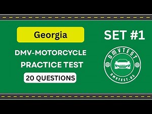 Georgia DMV Motorcycle Test 2025 | 20 Real Practice Questions | DMV Test 2025 Set #1