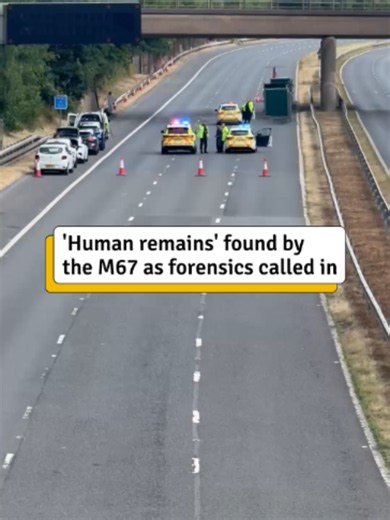 Suspected 'human remains' were found by the side of the M67. The discovery was made by roadworkers on Monday evening. Greater Manchester Police said they were called to a stretch of the motorway after road workers made the discovery 'close to a bridge between junctions three and four'. 🔗 Read more via our link above. #news #motorway #manchestereveningnews
