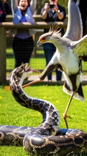 #Secret Bird vs. Python #Snake #AnimalWorld #BattleInAnimalWorld