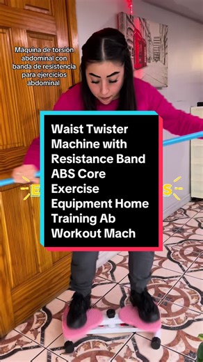 Waist Twister Machine with Resistance Band ABS Core Exercise Equipment Home Training Ab Workout Machine Twisting Home Trainede torsión abdominal con banda de resistencia para ejercicios abdominales y de core Equipo para entrenamiento en casa Máquina de torsión abdominal para el hogar Entrenador#workoutmachine #waisttwister #hometrainer #gym #homegym