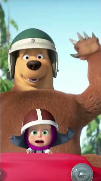Watch Out! Masha's Driving! 👧🏍️ #SuddenTurn #MashaAndTheBear #Shorts #cartoon #kids #mashaandthebear