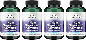 Amazon.com: Swanson Triple Magnesium Complex - Mineral Supplement - Natural Support - Featuring Citrate, Oxide & Aspartate - (100 Capsules, 400mg Each, 4 Pack) : Health & Household
