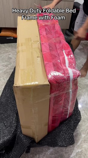 Heavy Duty Foldable Bed Frame with Foam #bedframe #foldingbedwithfoam #singlebed #bedwithframe