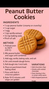 240K views · 1.1K reactions | Peanut Butter Cookies INGREDIENTS • 1...