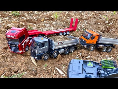 Day #48 Aksi Truck Scania Remote Control Huina 1501, Dump Truck RC 1536, Excavator Huina 1593