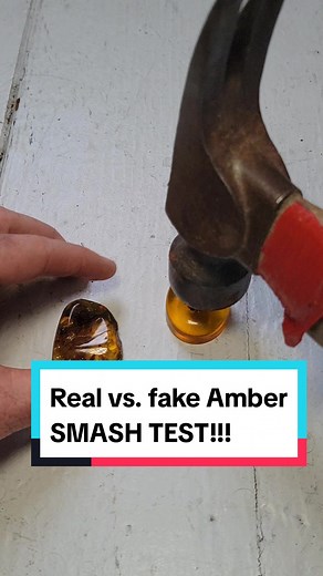 Real vs. Fake Amber Smash Test
