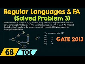 Regular Languages & Finite Automata (Solved Problem 3)